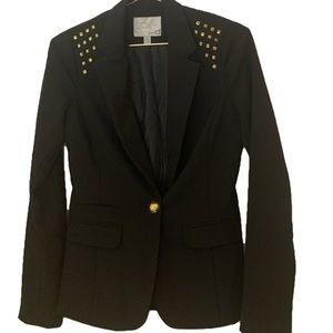 Dynamite Black Blazer With Gold Studs on Shoulders